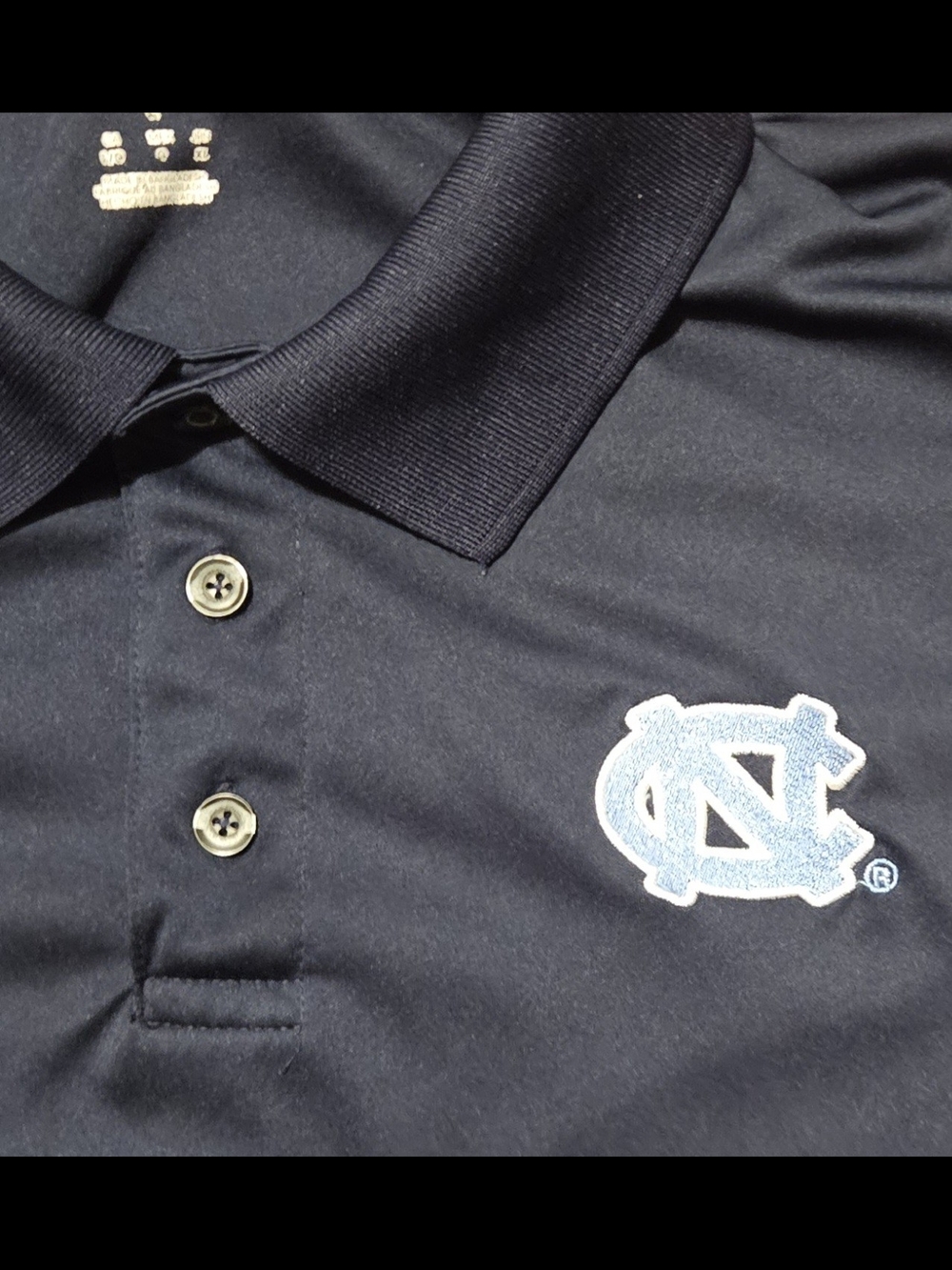 CHAMPION mens NORTH CAROLINA polo SIZE LARGE COLOR BLUE LL13D - Picture 3 of 14